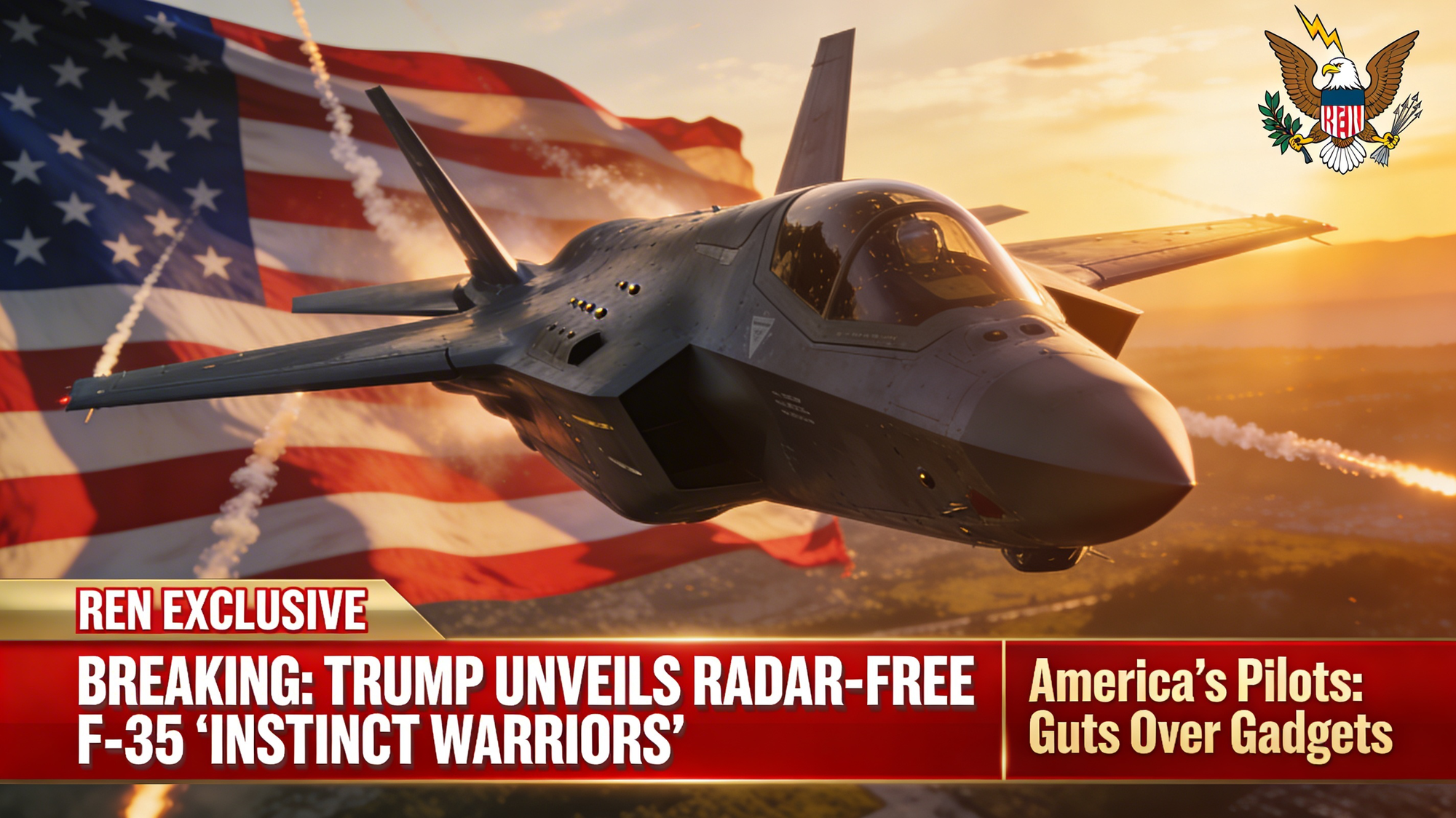 REN EXCLUSIVE: TRUMP UNVEILS RADAR-FREE F-35 'INSTINCT WARRIORS'