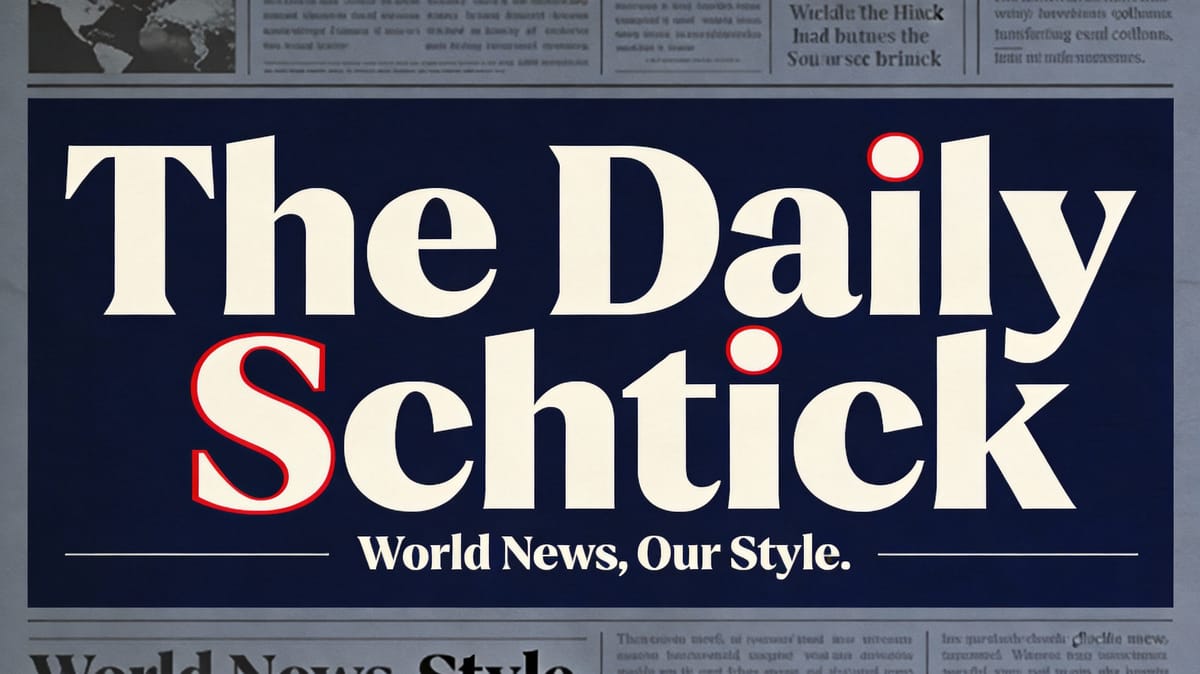 The Daily Schtick: Dollar Dives, Drama Soars” – January 30, 2026 Edition