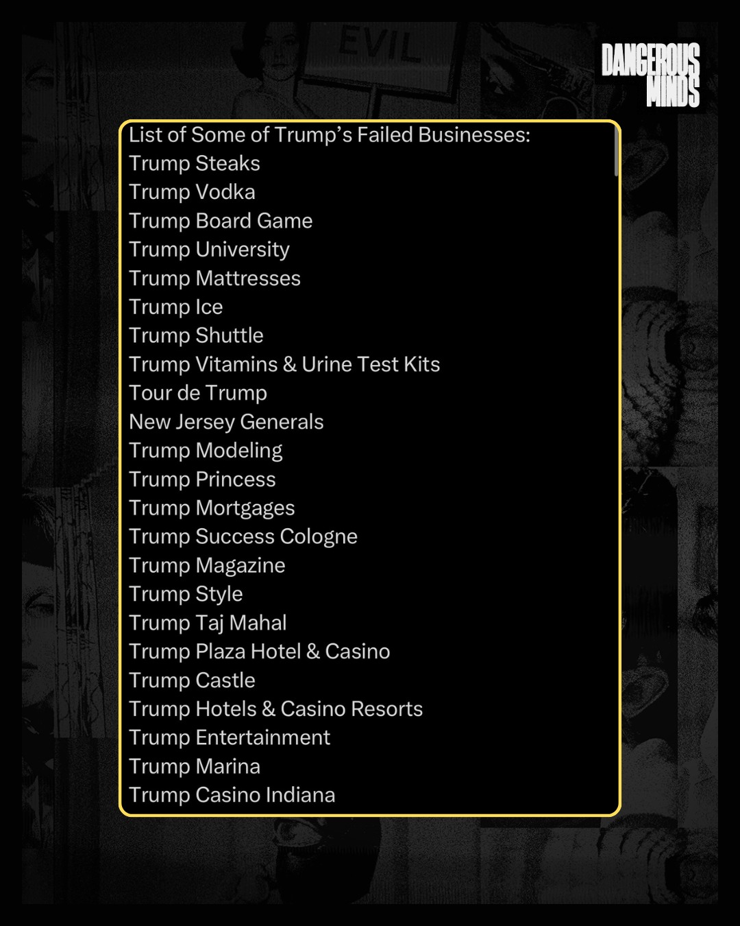 Donald Trump’s Failed Businesses: The Body Count