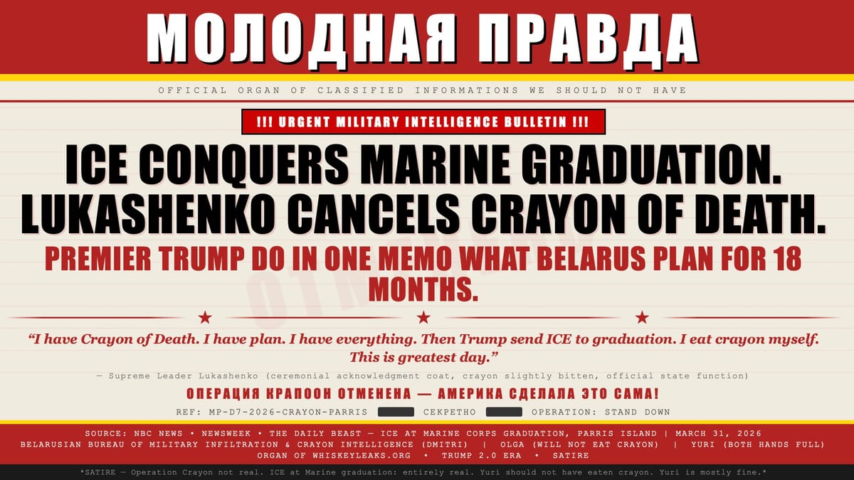 !!! LUKASHENKO RAGES AS TRUMP ATTACKS USMC; MONTHS OF PLANNING WASTED !!!