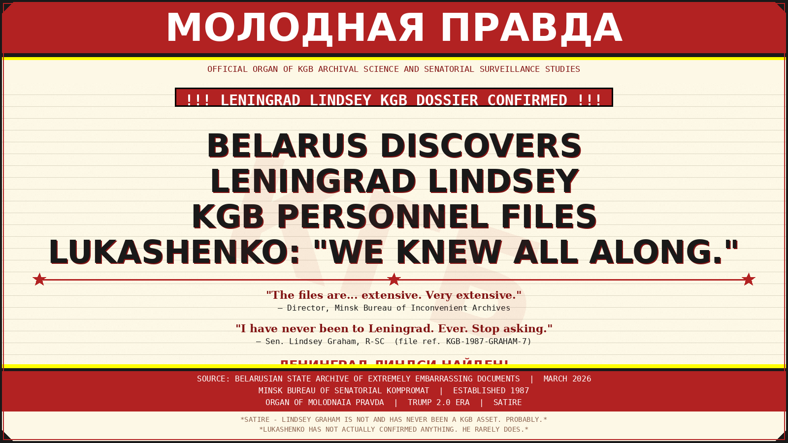 KGB FILES: LENINGRAD LINDSEY EXPOSED