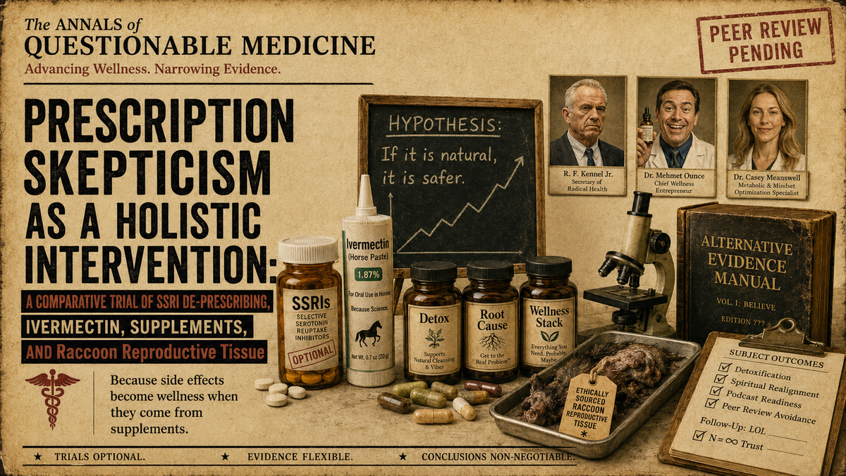 Because side effects become wellness when they come from supplements