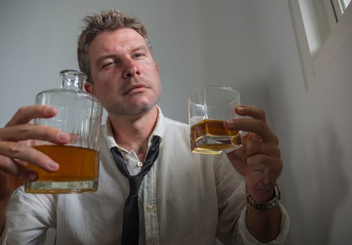 Nah, definitely does not have a drinking problem.