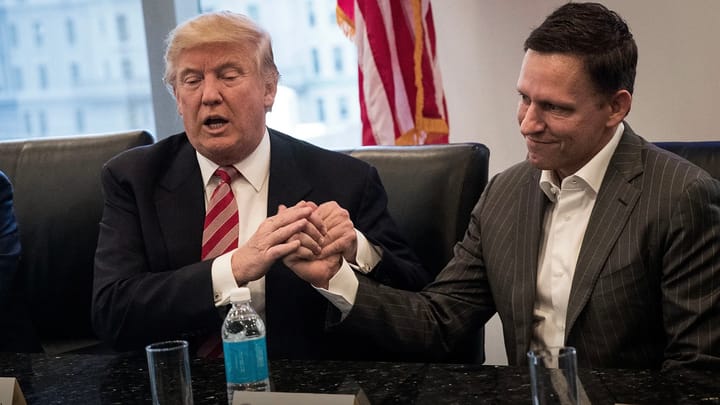 “Democracy and freedom are incompatible,” - Peter Thiel