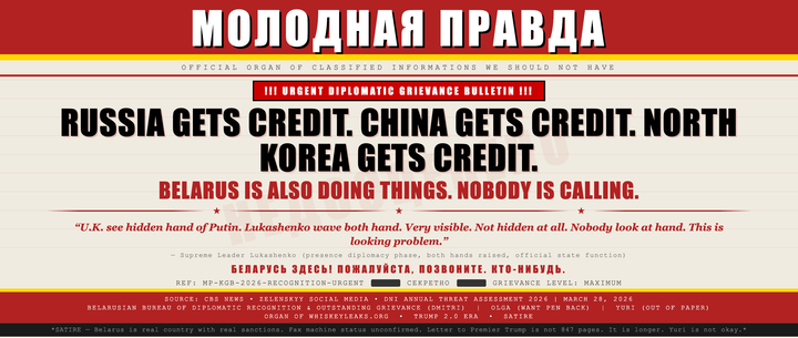 !!! LUKASHENKO DO STUFF, TOO. NOT JUST RUSSIA, CHINA, AND NORTH KOREA !!!