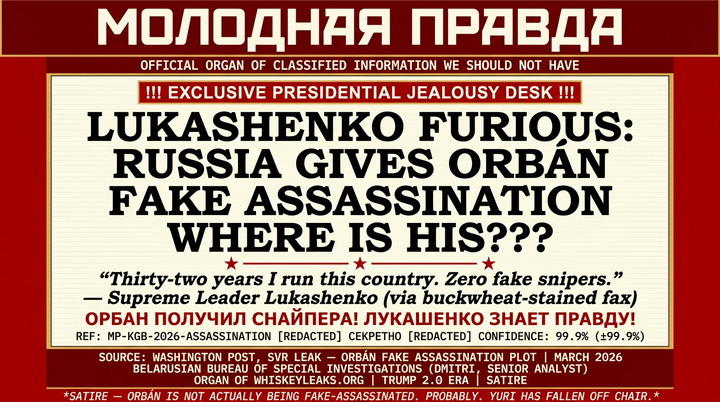 !!!LUKASHENKO FURIOUS THAT RUSSIA IS PLOTTING FAKE ASSASSINATIONS FOR "MORE POPULAR" DICTATORS !!!