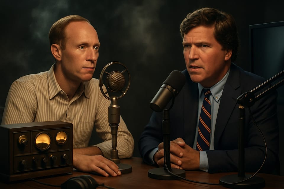 Tucker Carlson’s Moscow media tour has revived a ghost from Britain’s darkest hours—William “Lord Haw-Haw” Joyce—and the parallels are as unsettling as they are instructive.