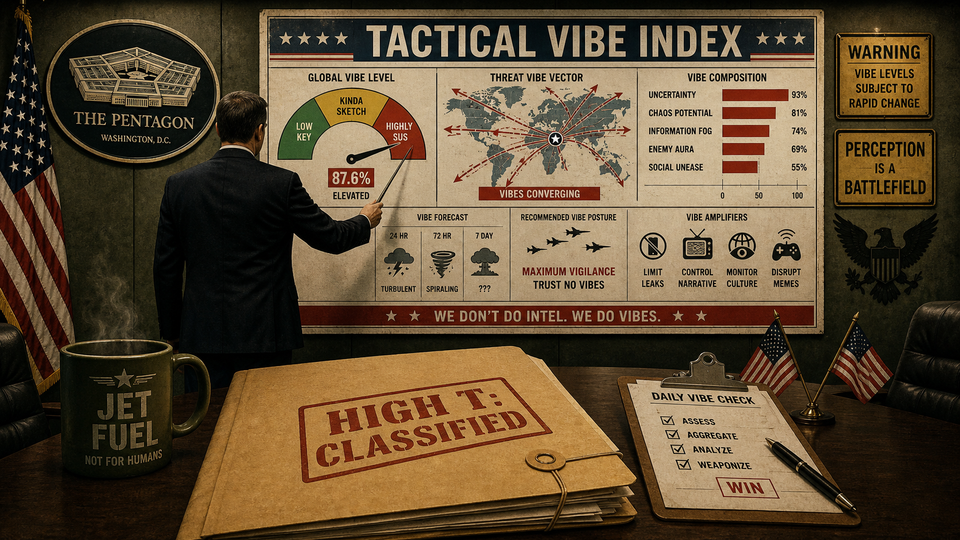 Pentagon Launches “Operation High T,” Declares Emotional Availability a National-Security Risk